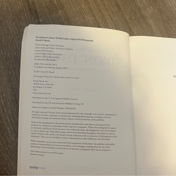 David Busch's Nikon D3400 Guide to Digital SLR Photography by David D. Busch - Picture 8 of 9